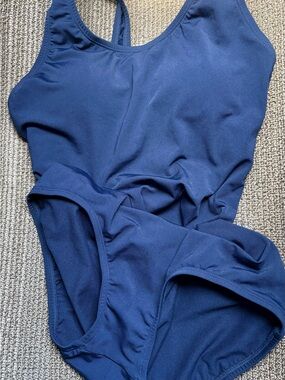 Aquashape Navy Moderate  Razor Back One Piece